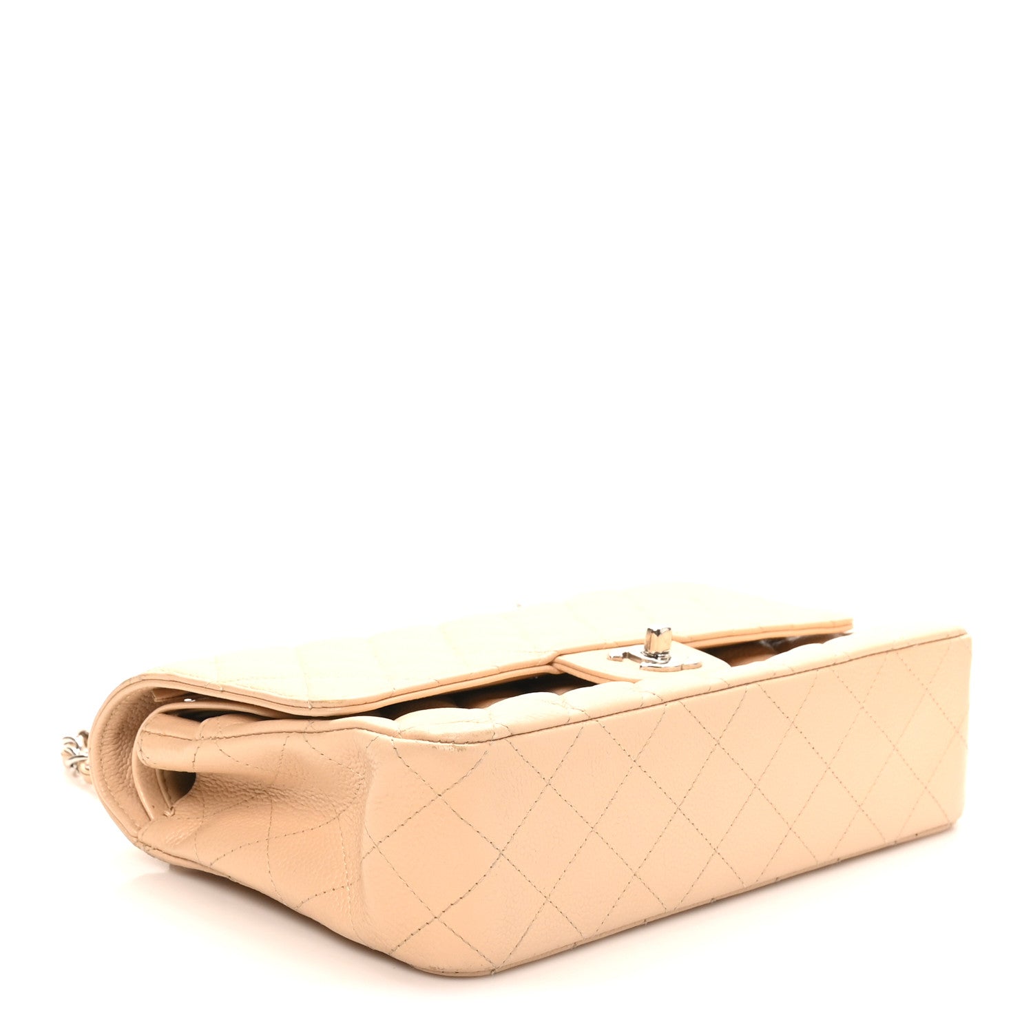 Chanel Caviar Quilted Medium Double Flap Beige