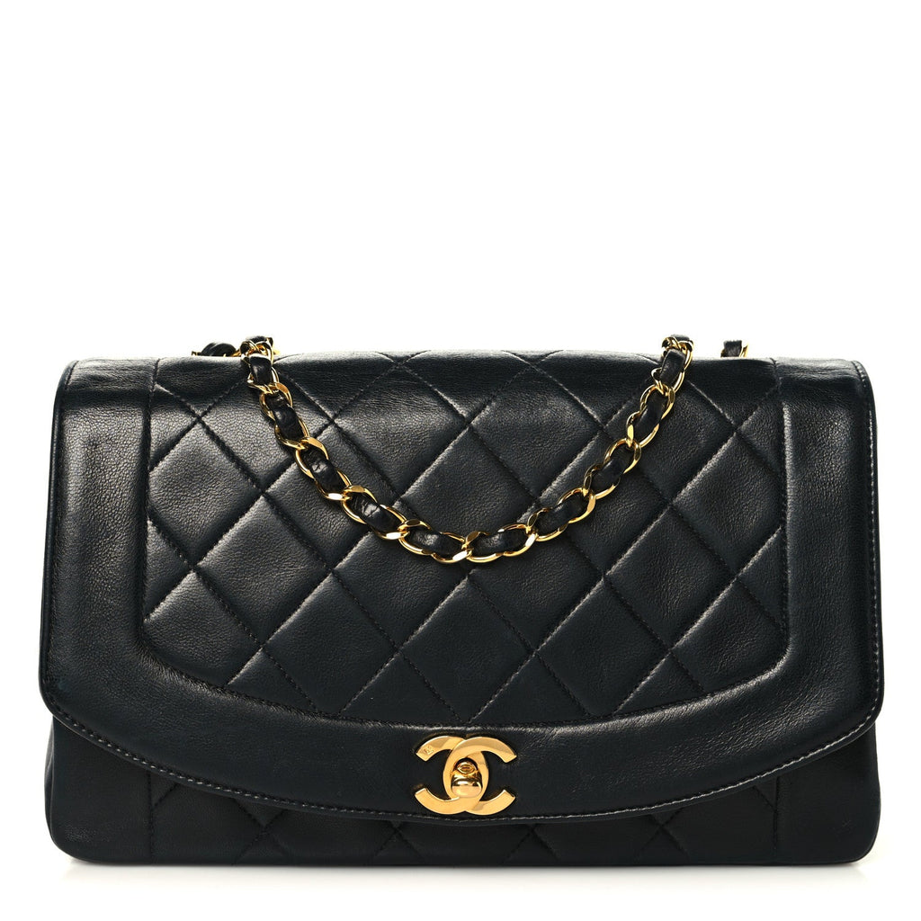 Chanel Lambskin Quilted Medium Single Flap Black