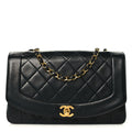 Chanel Lambskin Quilted Medium Single Flap Black