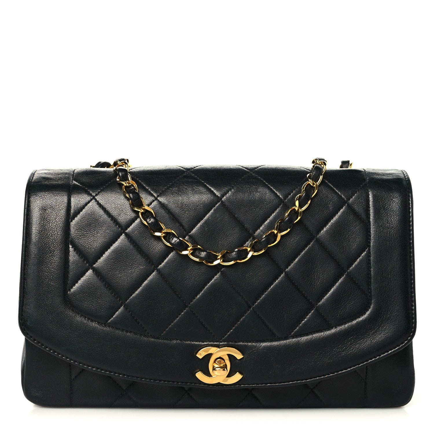 Chanel Lambskin Quilted Medium Single Flap Black