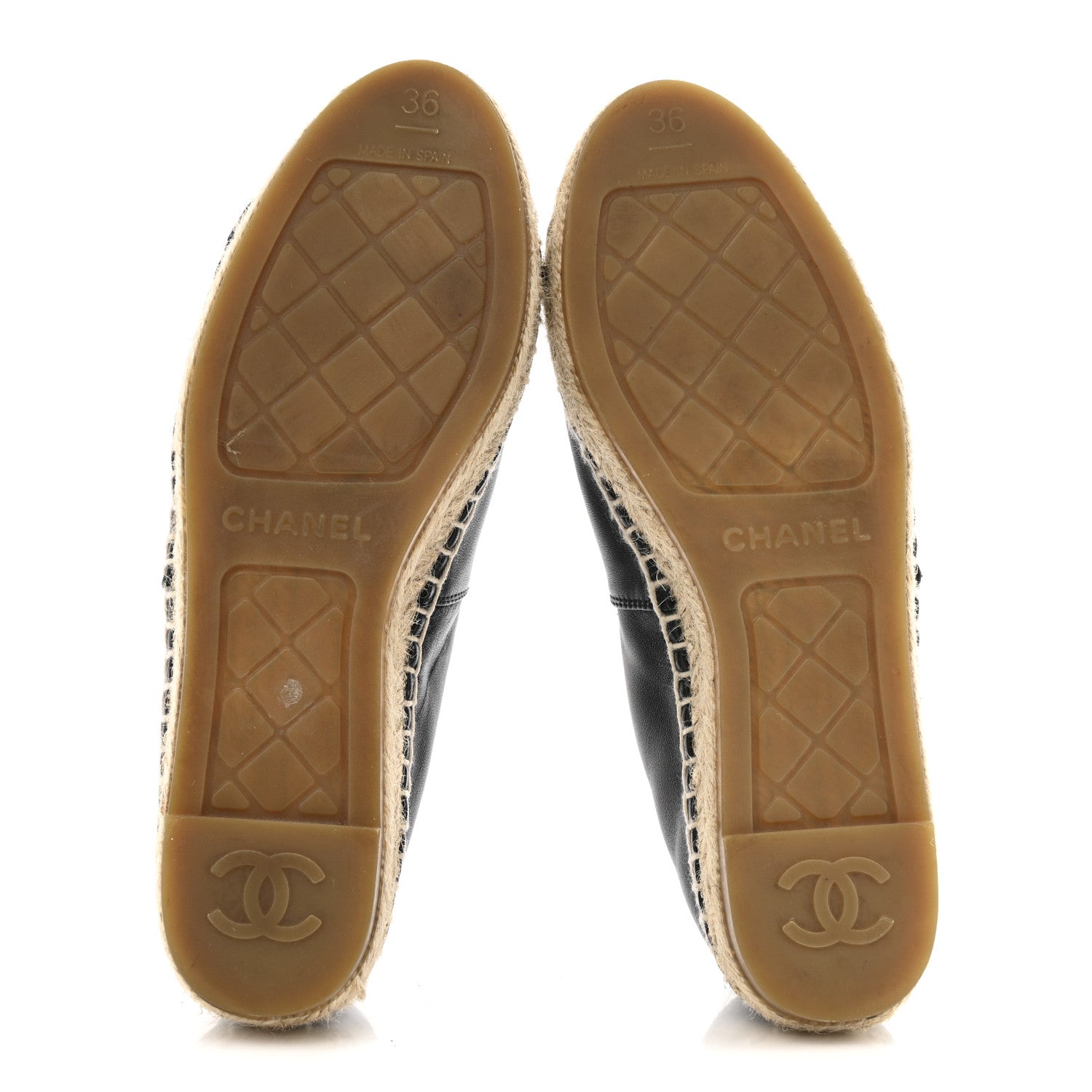 Lambskin CC Espadrilles 36 Black