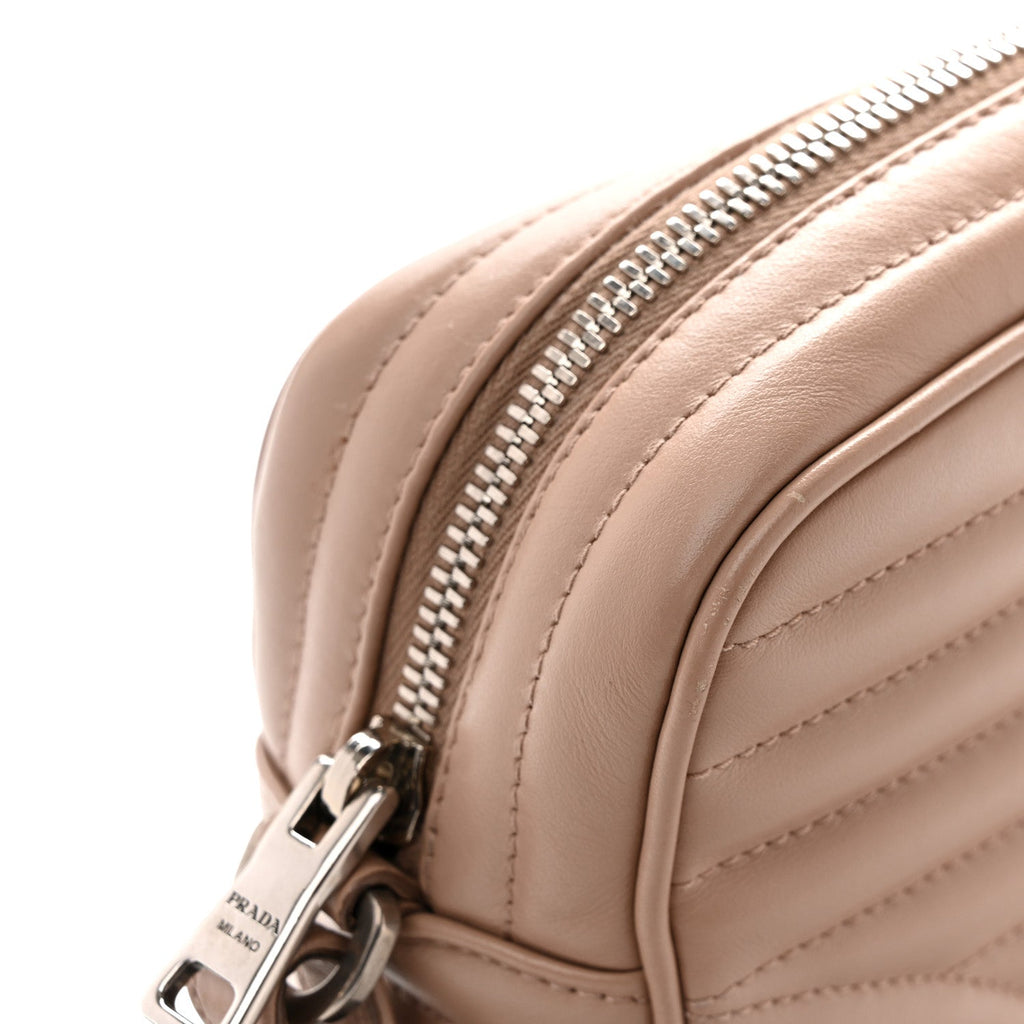 Prada Soft Calfskin Diagramme Camera Bag Cipria