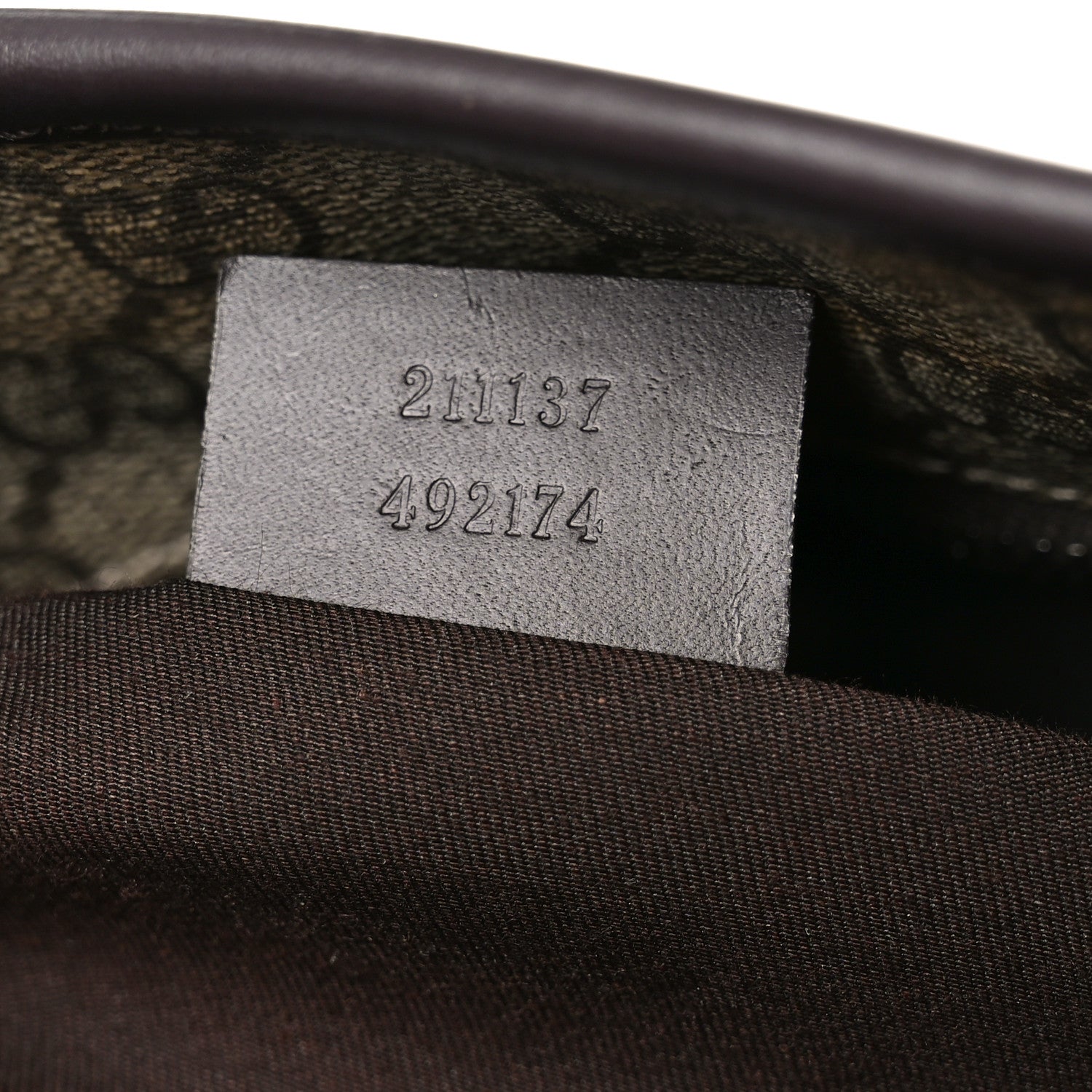 Gucci GG Supreme Monogram Medium Zippered Shopping Tote  Dark Brown