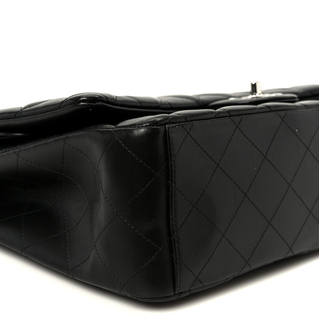 Chanel Lambskin Quilted Maxi Double Flap Black