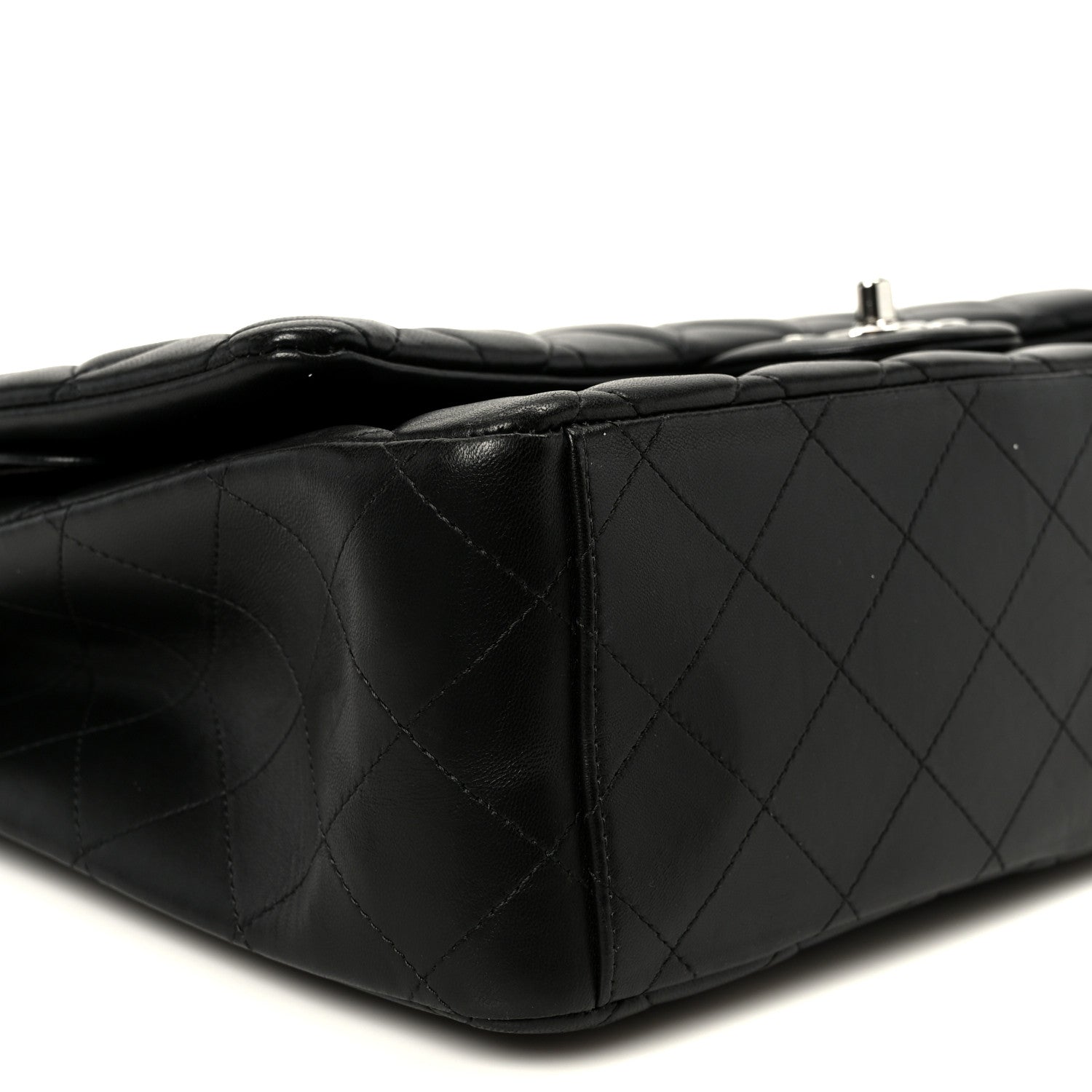 Chanel Lambskin Quilted Maxi Double Flap Black