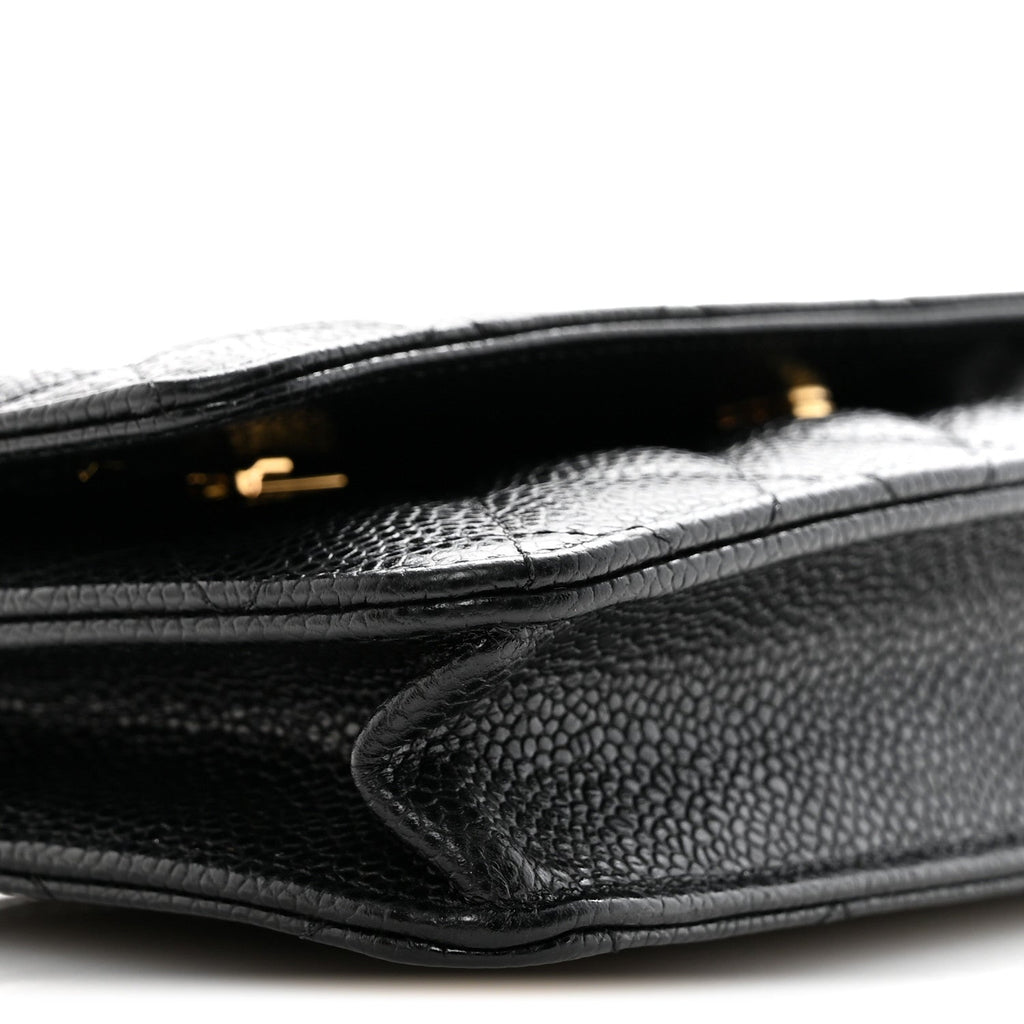 Chanel Caviar Quilted Wallet on Chain WOC Black