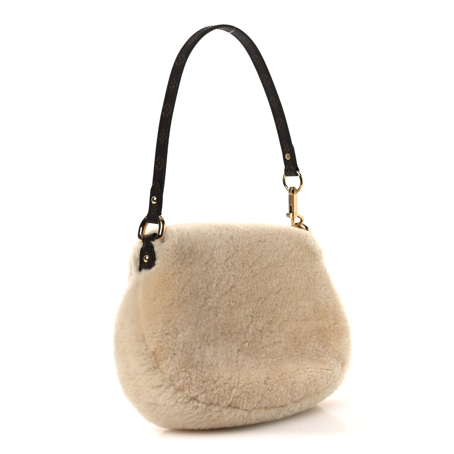 Louis Vuitton Shearling Monogram Sunset Cream