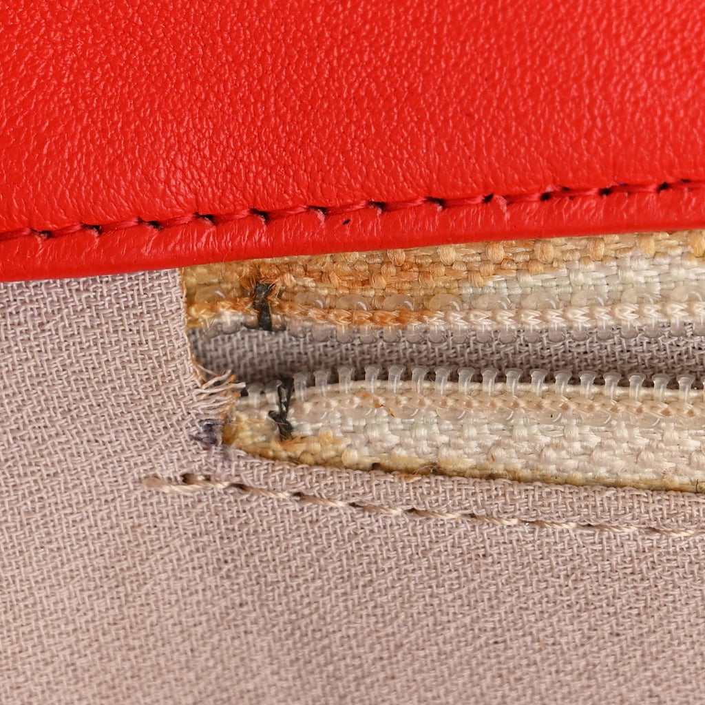 Chanel Washed Lambskin Quilted Maxi Chain Around Flap Red