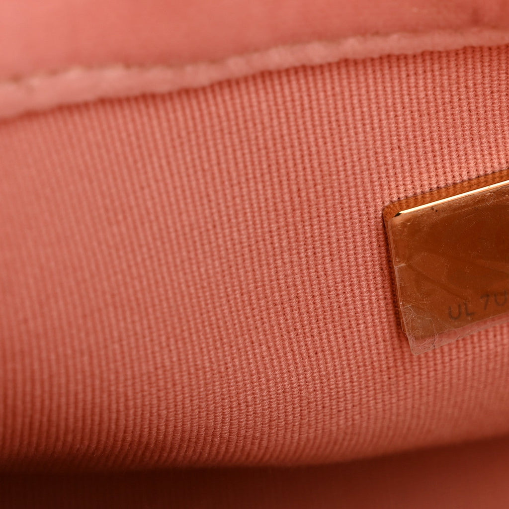 Chanel Velvet Quilted Mini Flap Pink
