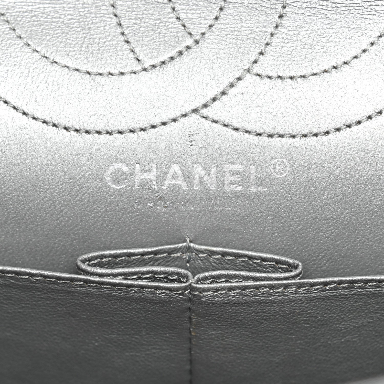 Chanel Metallic Aged Calfskin Quilted 2.55 Reissue 226 Flap Silver