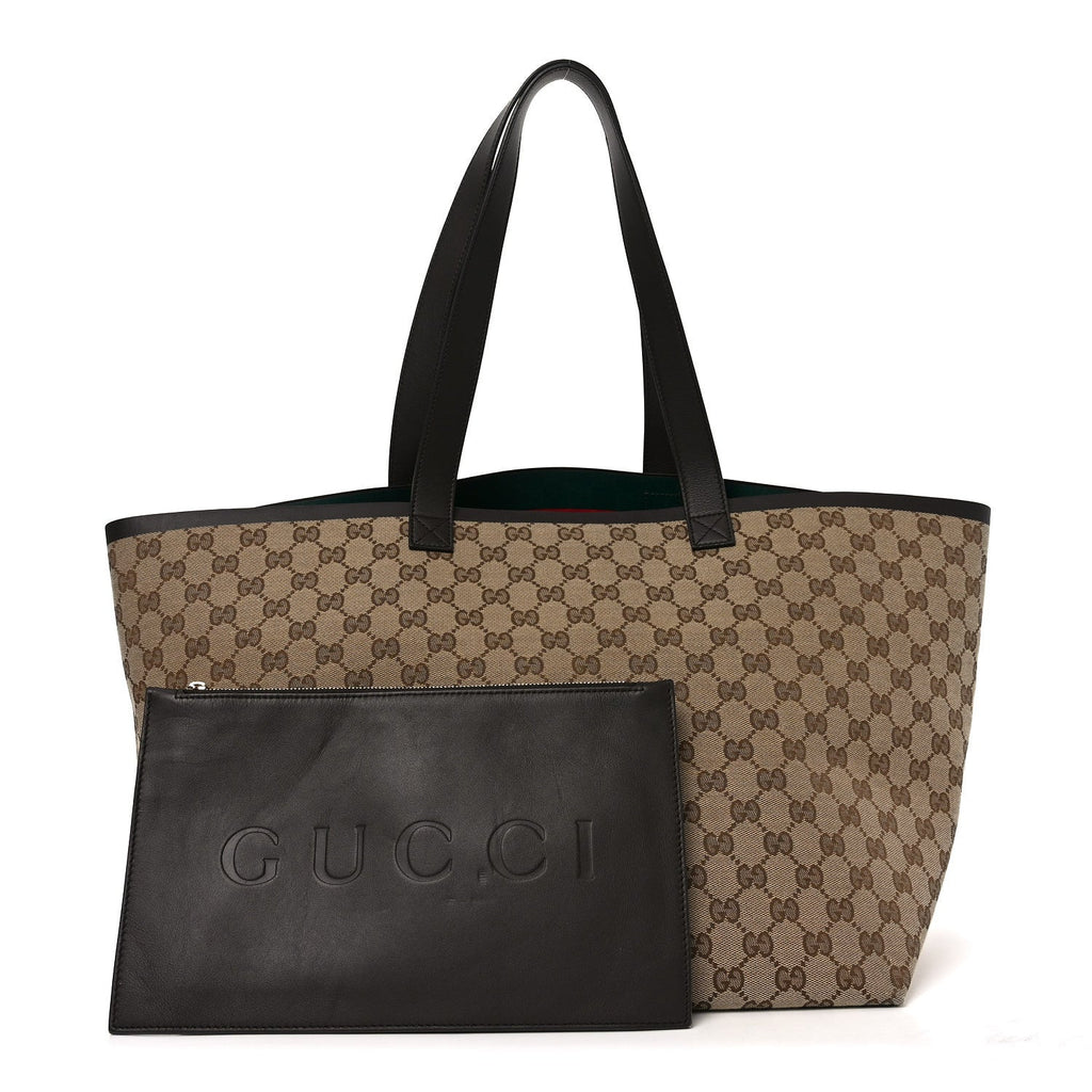 Gucci Monogram Medium Totissima Shopping Tote Beige Ebony