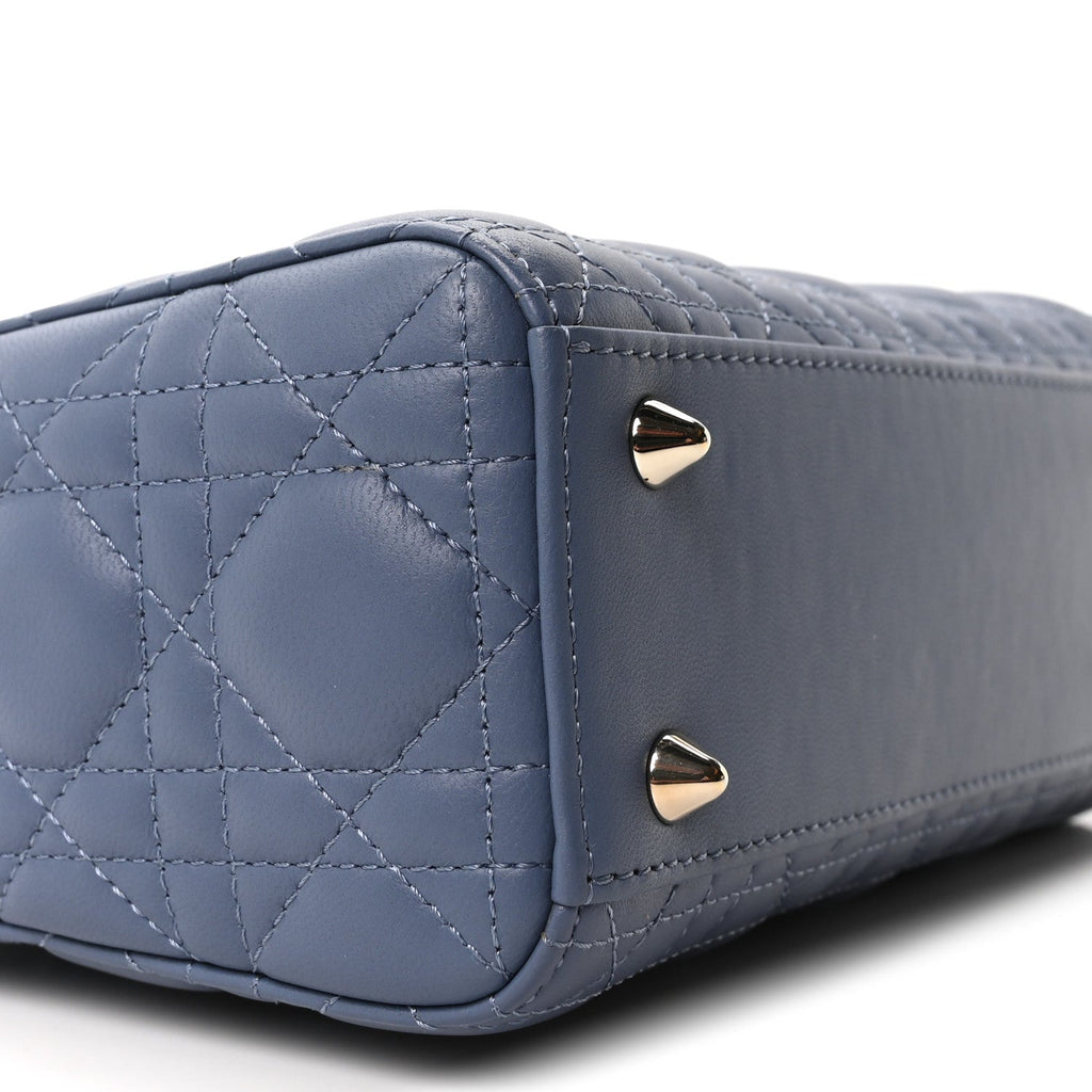 Christian Dior Lambskin Cannage Small My ABCDior Lady Dior Blue
