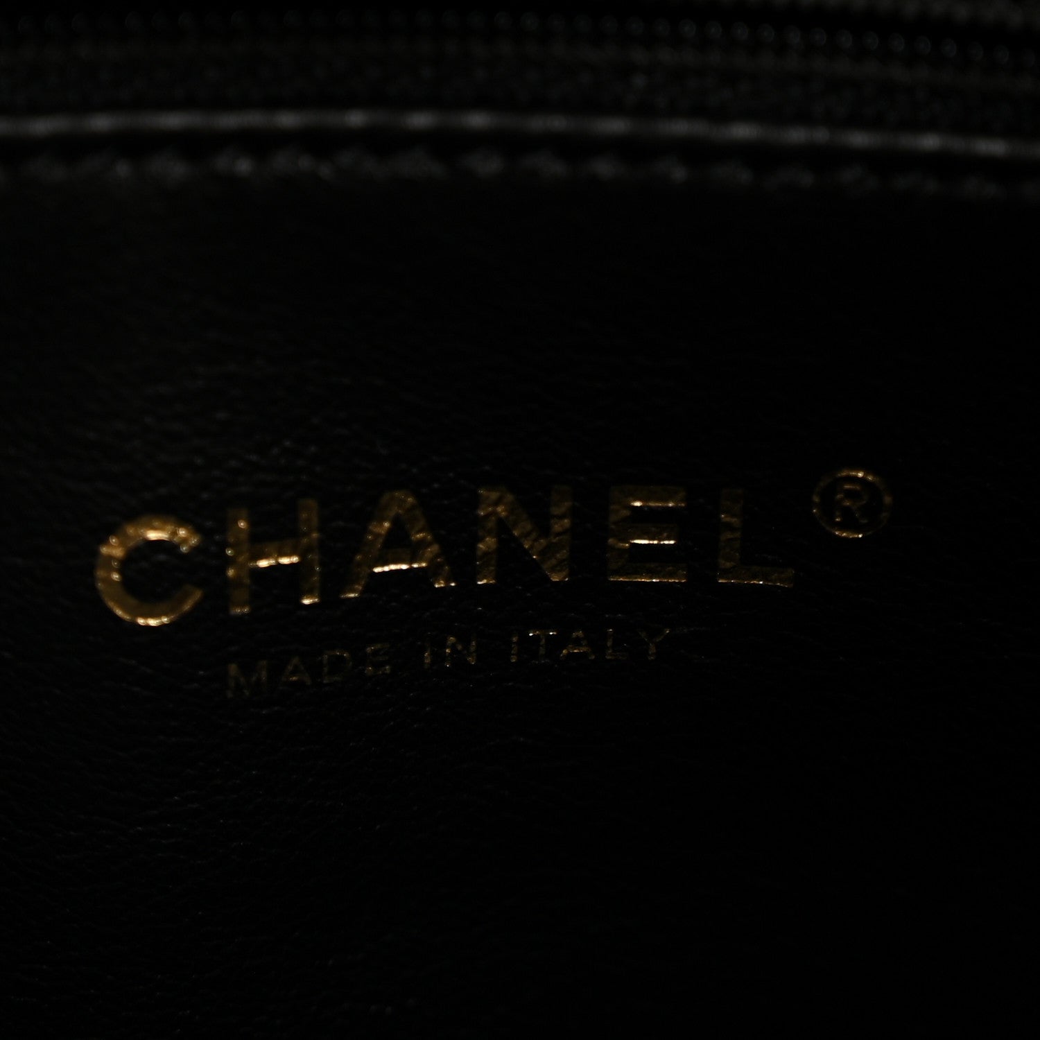 Chanel Lambskin Quilted Chaine Lettre Small Bucket Bag Black