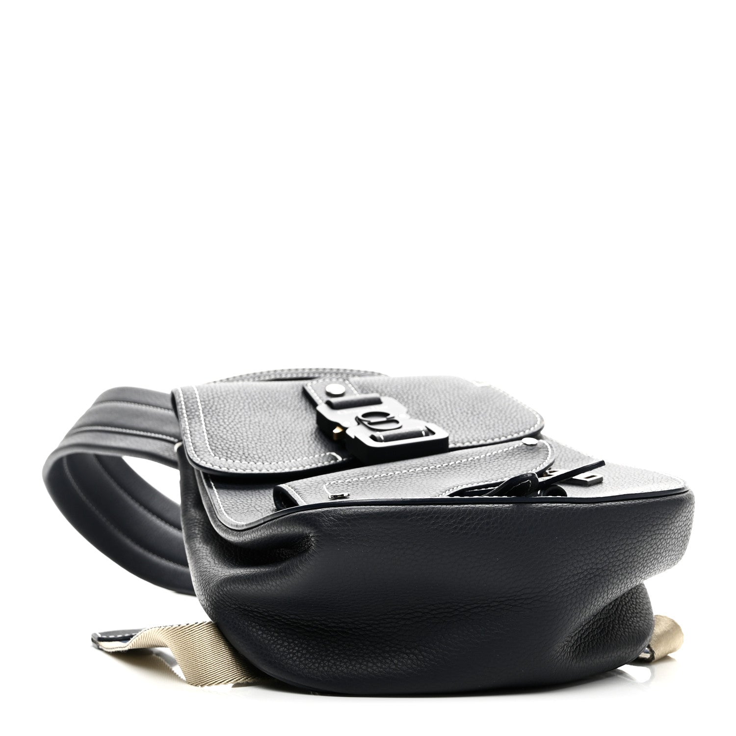 Christian Dior Grained Calfskin Mini Gallop Sling Bag Navy Blue