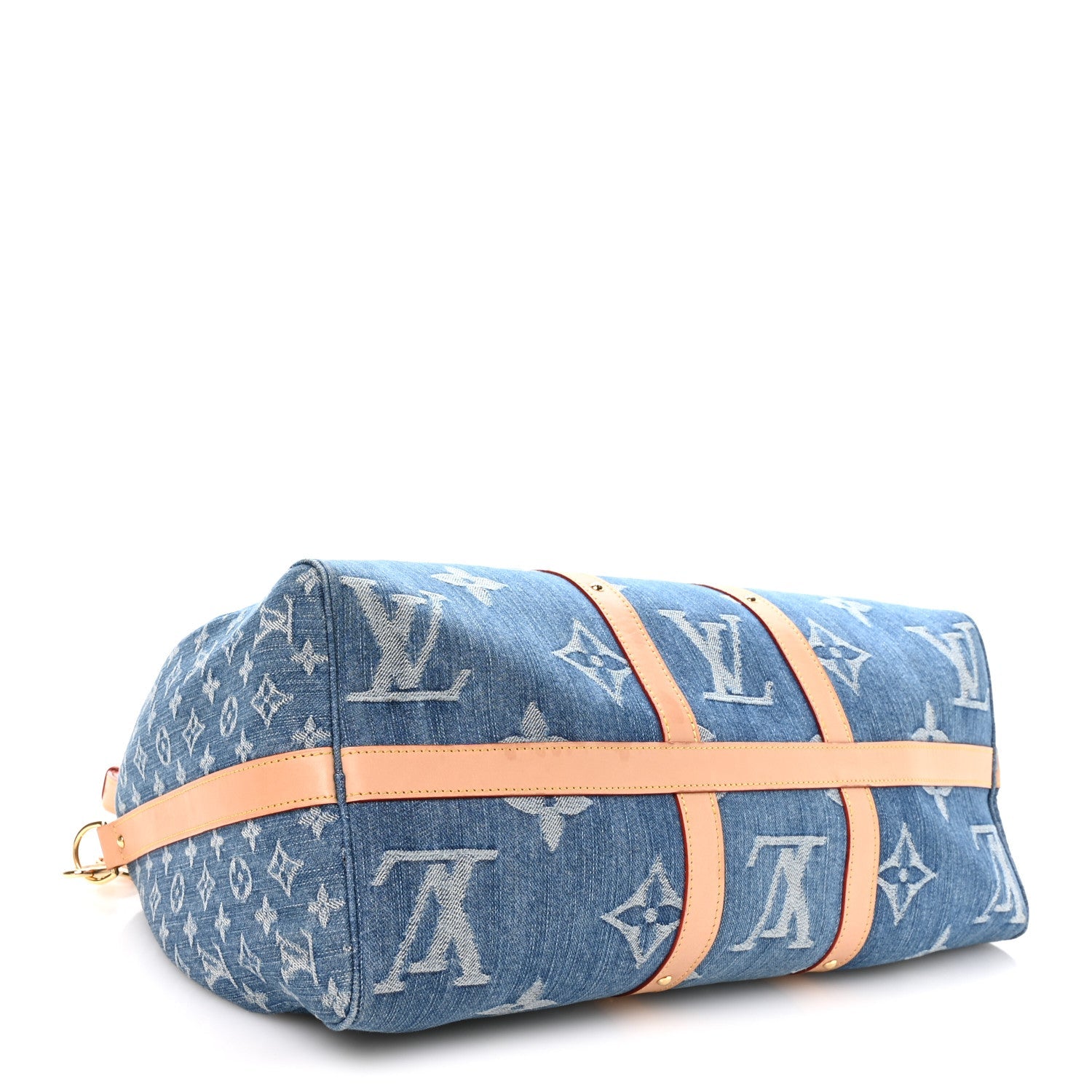 Louis Vuitton Denim Monogram New LV Remix Keepall Bandouliere 45 Blue