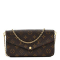 Louis Vuitton Monogram Pochette Felicie Chain Wallet Fuchsia