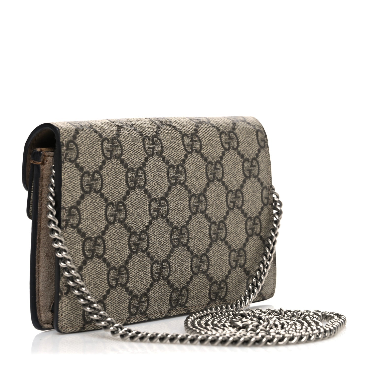 Gucci GG Supreme Monogram Super Mini Dionysus Shoulder Bag Taupe