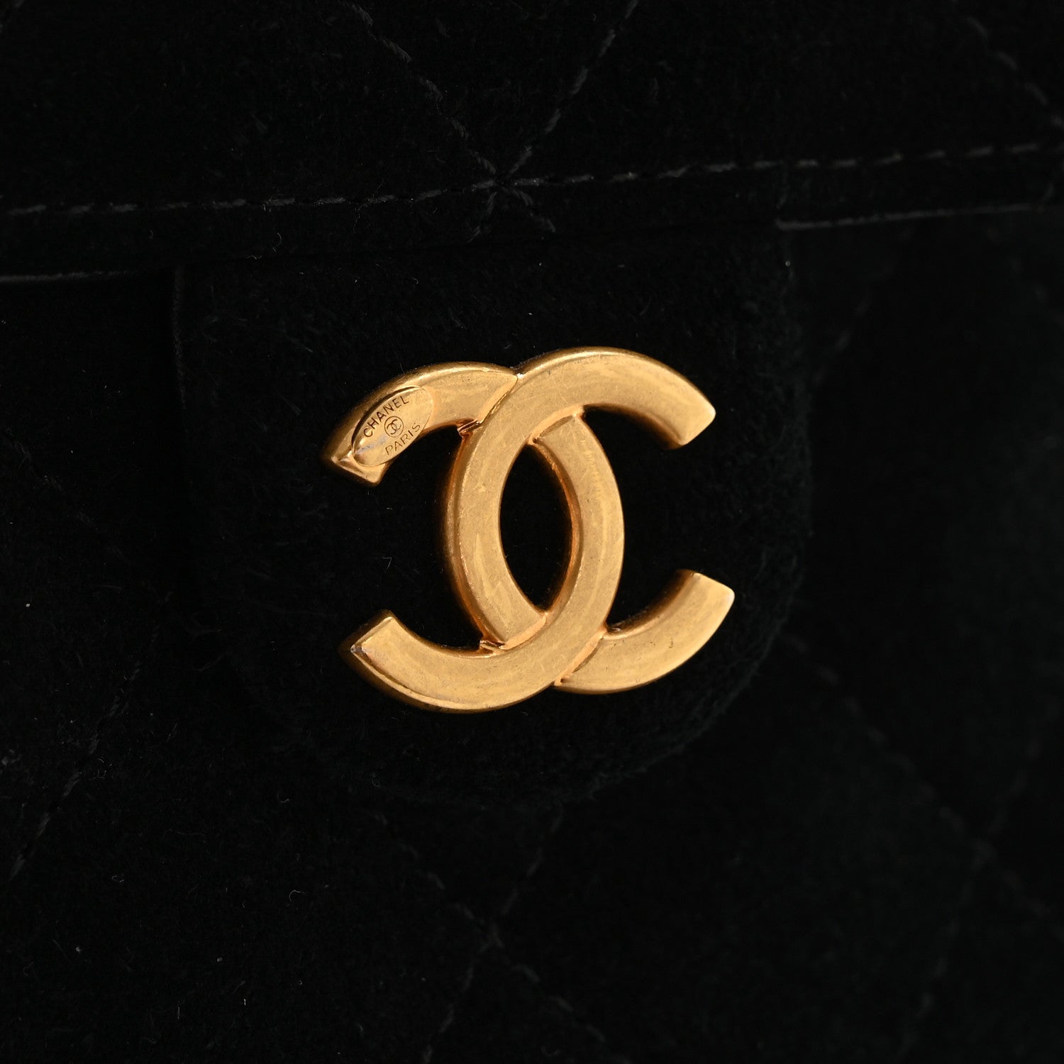 Chanel Suede Quilted Medium Chanel 25 Handbag Black