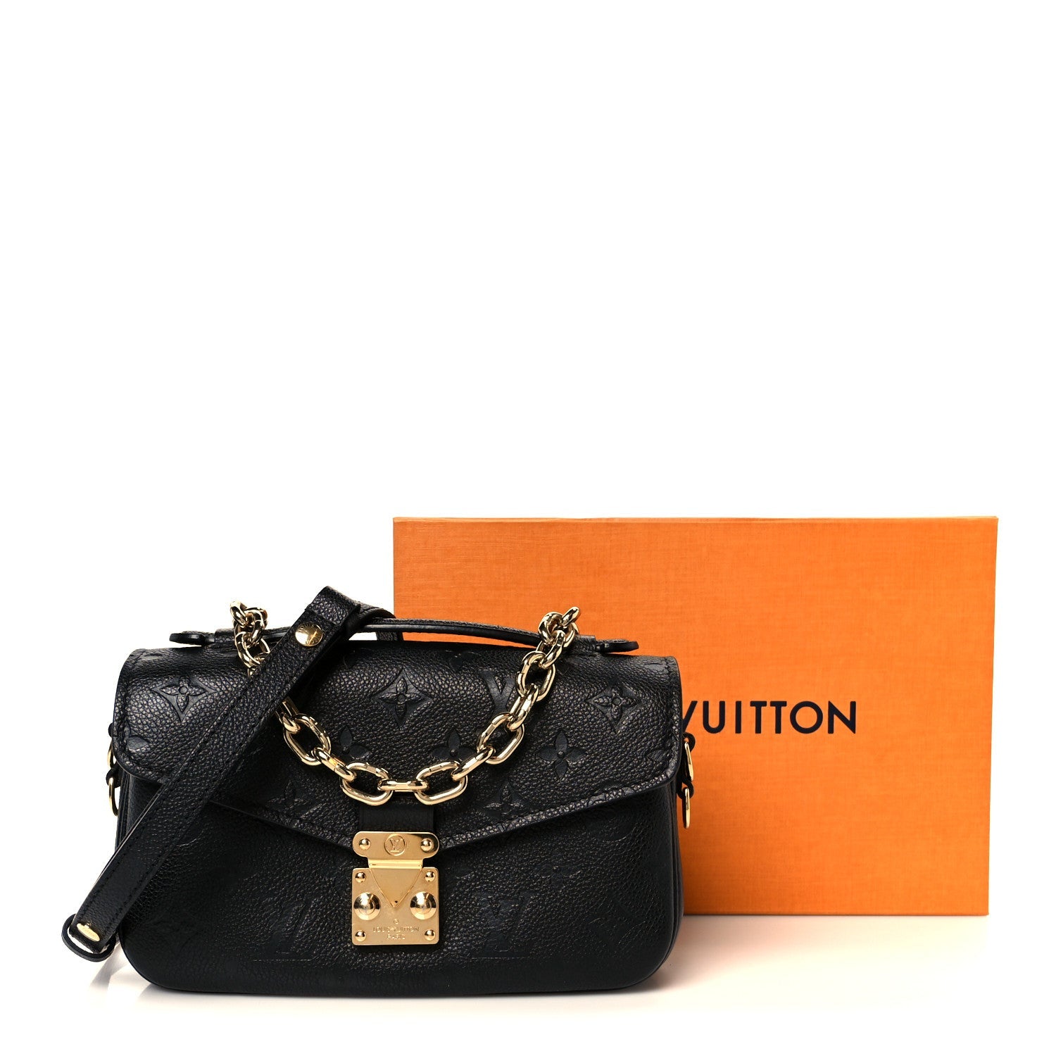 Louis Vuitton Empreinte Pochette Metis East West Black