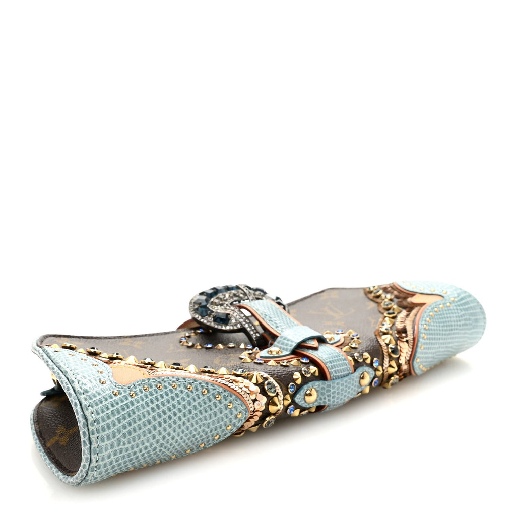 Louis Vuitton Monogram Lizard Embellished Les Extraordinaires Clutch