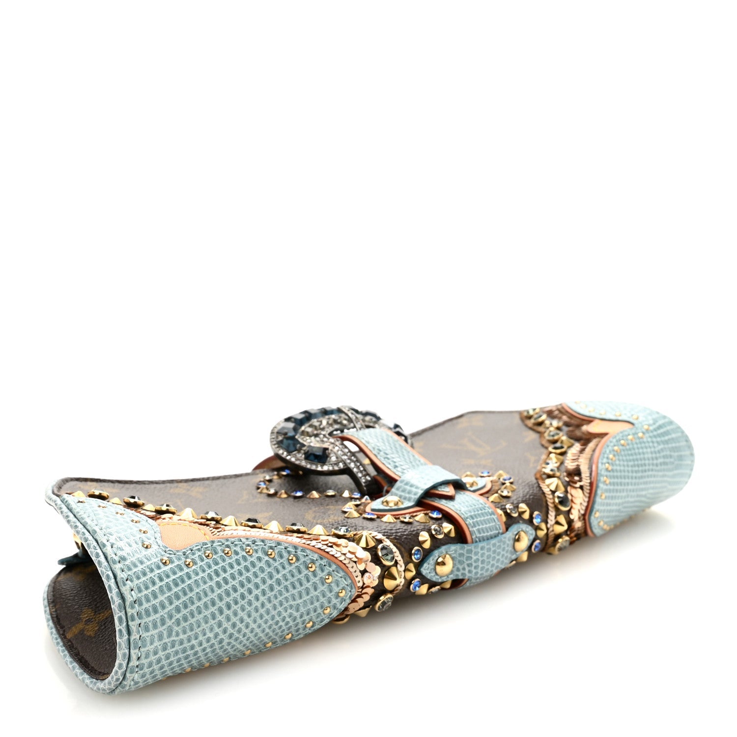 Louis Vuitton Monogram Lizard Embellished Les Extraordinaires Clutch
