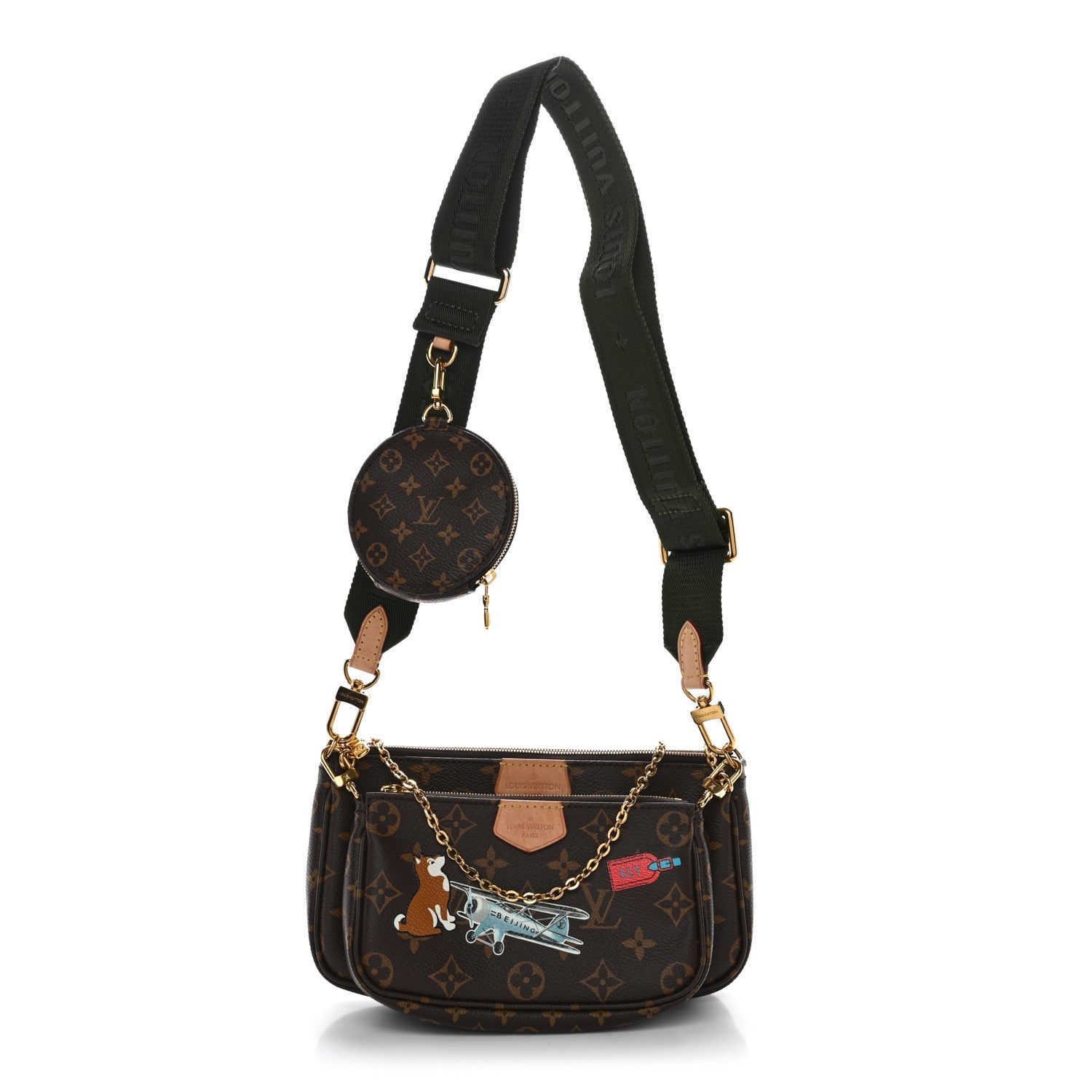Louis Vuitton Monogram My LV World Tour Multi Pochette Accessories Kaki