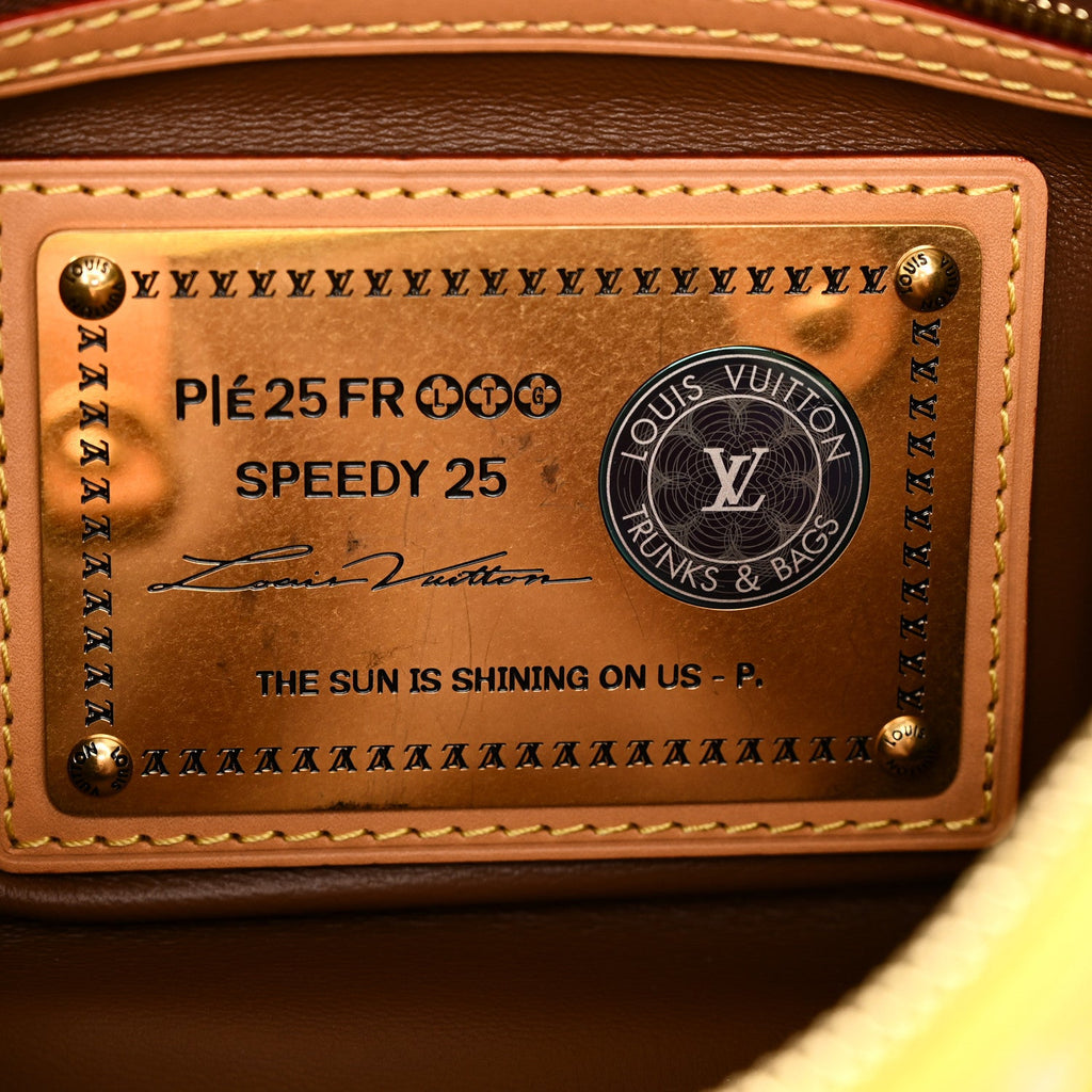 Louis Vuitton Calfskin Monogram Speedy P9 Bandouliere 25 Lemonade Yellow