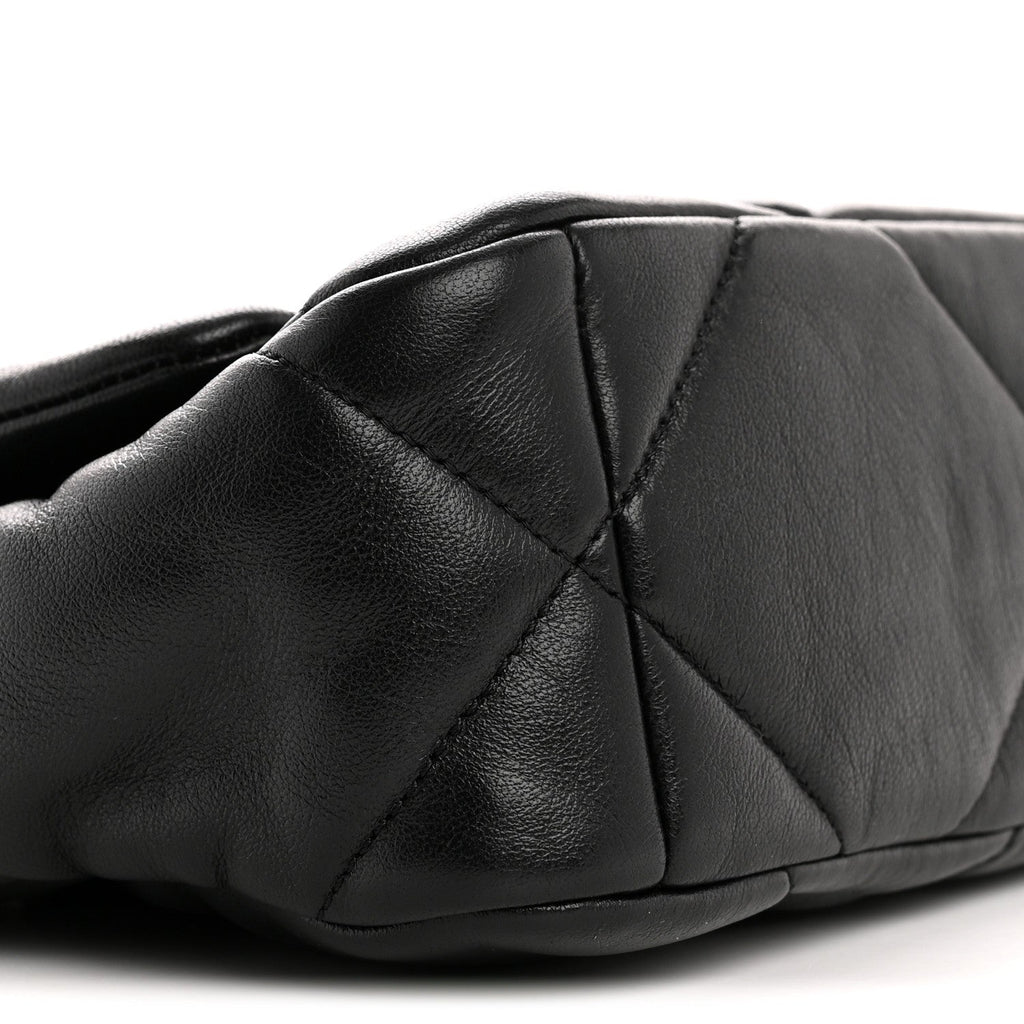 Chanel Lambskin Quilted Medium Chanel 19 Flap Black