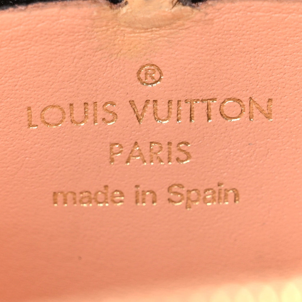 Louis Vuitton Damier Ebene Vavin Chain Wallet Creme