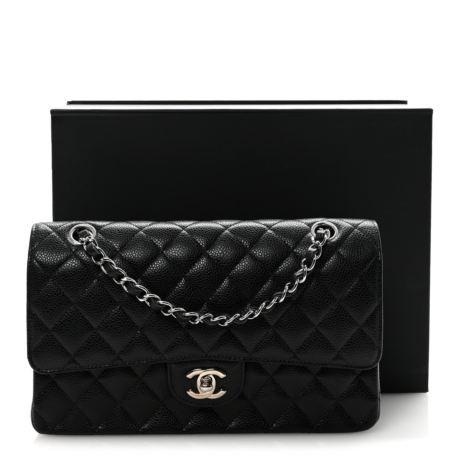 Chanel Caviar Quilted Medium Double Flap Black
