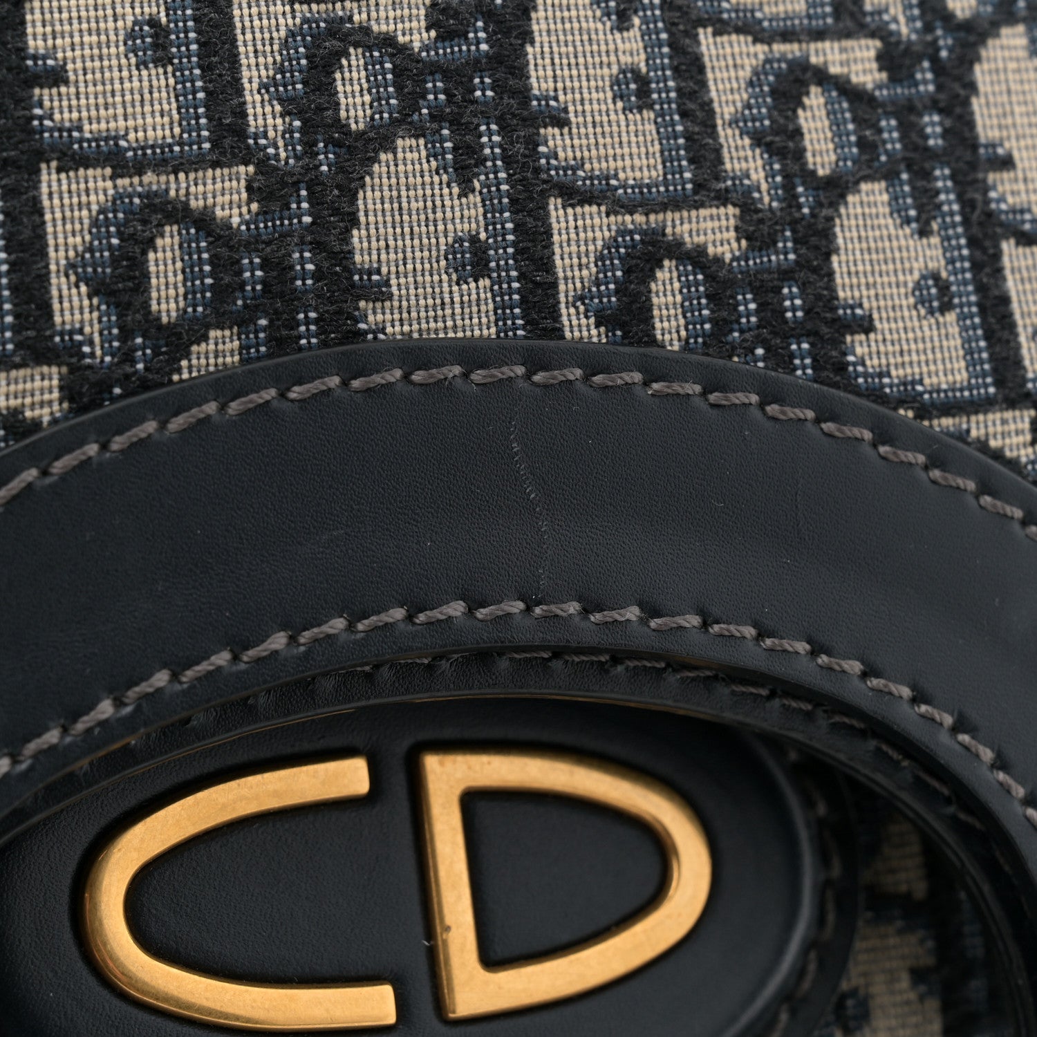 Christian Dior Oblique Fold Over Clutch Blue