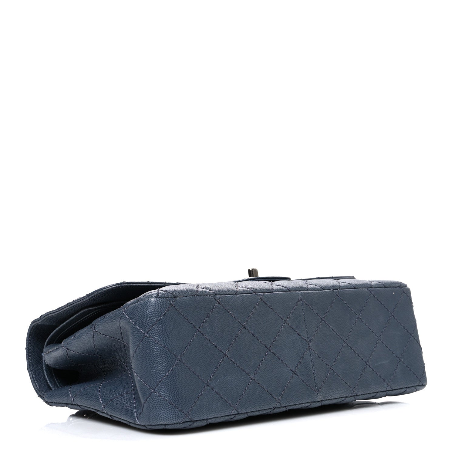 Chanel Caviar Quilted Jumbo Double Flap Dark Grey