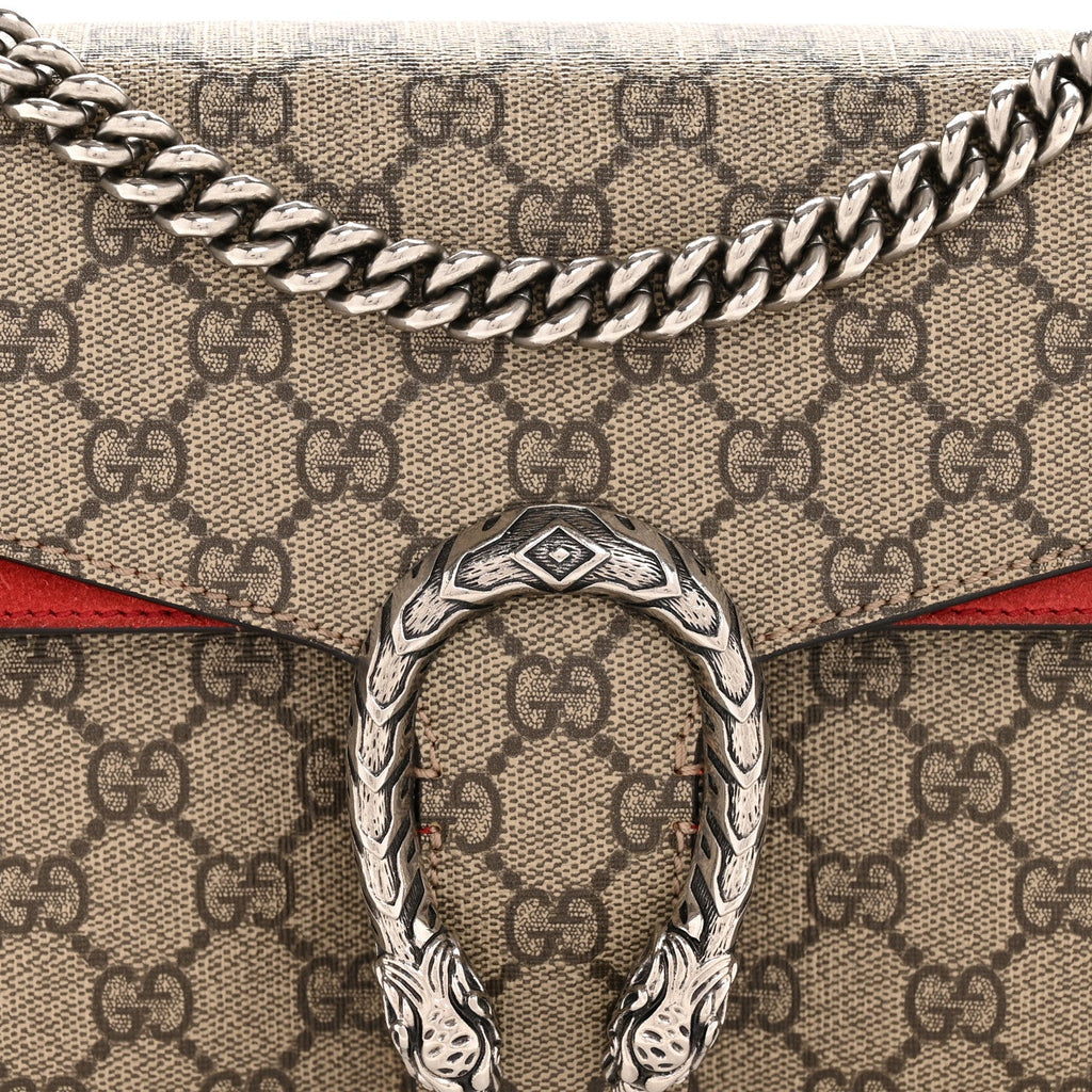 Gucci GG Supreme Monogram Small Dionysus Shoulder Bag Red
