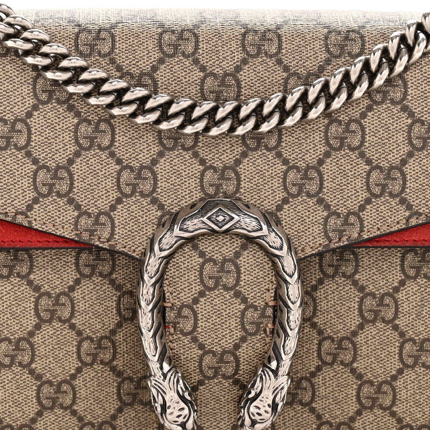 Gucci GG Supreme Monogram Small Dionysus Shoulder Bag Red