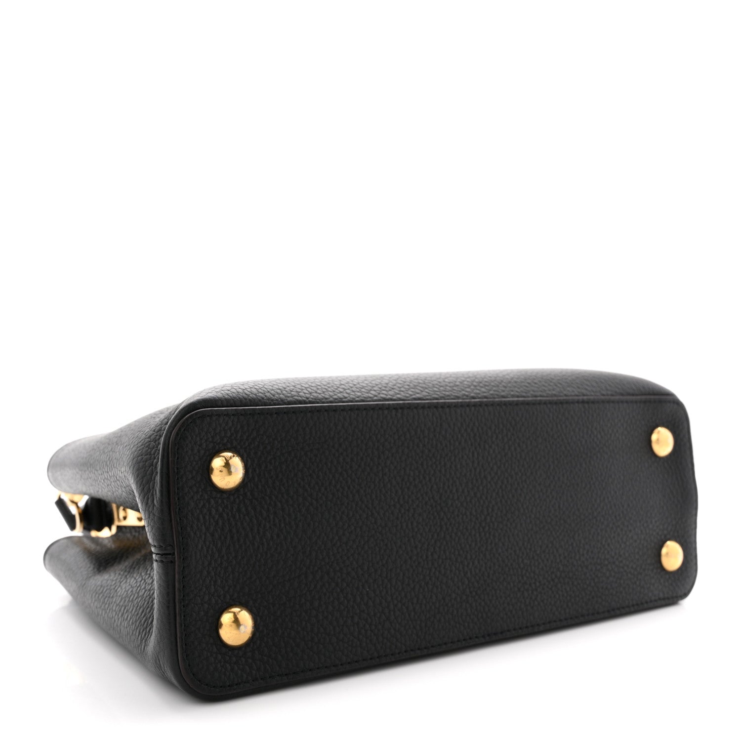 Louis Vuitton Taurillon Capucines MM Black Fuchsia