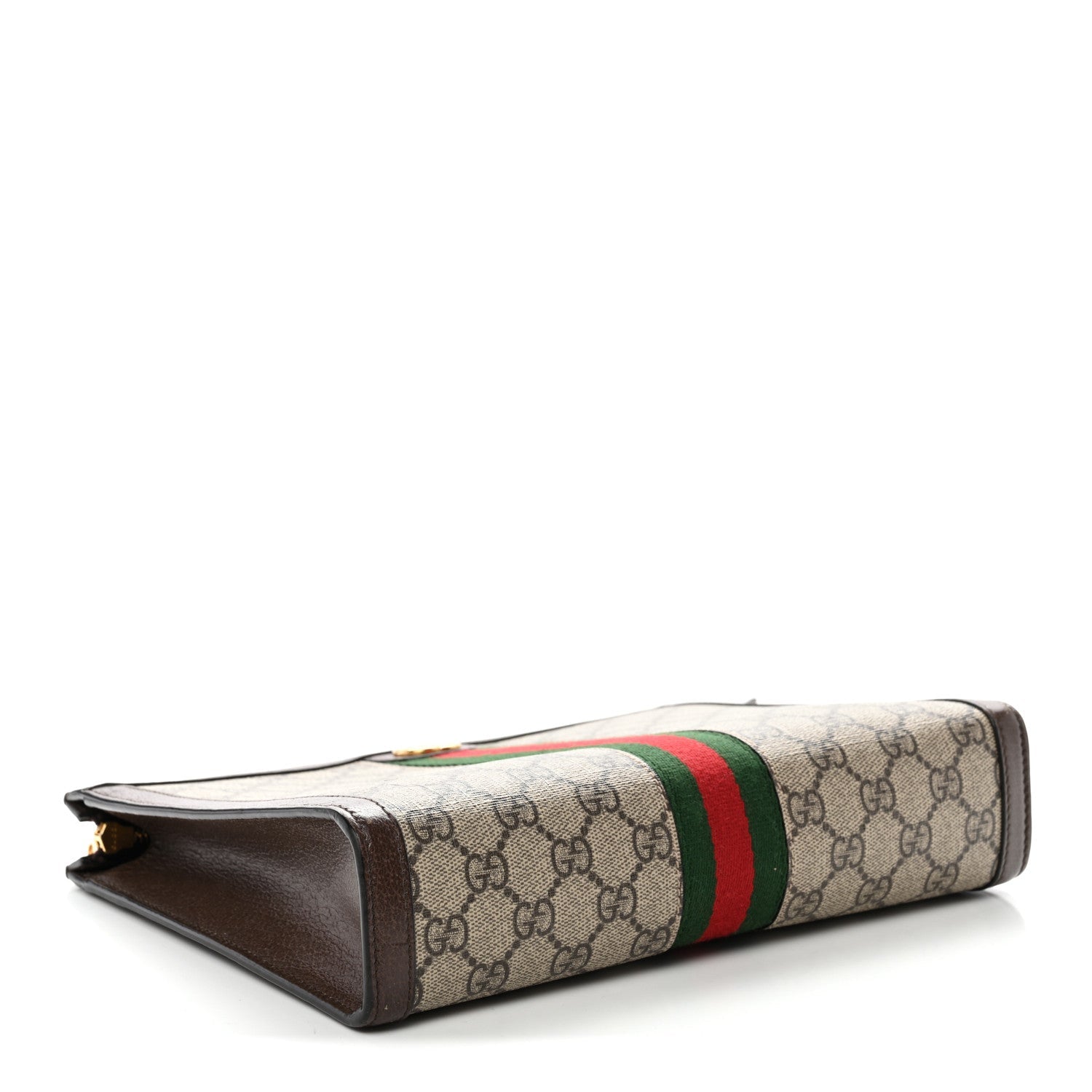 Gucci GG Supreme Monogram Web Ophidia Pouch Brown