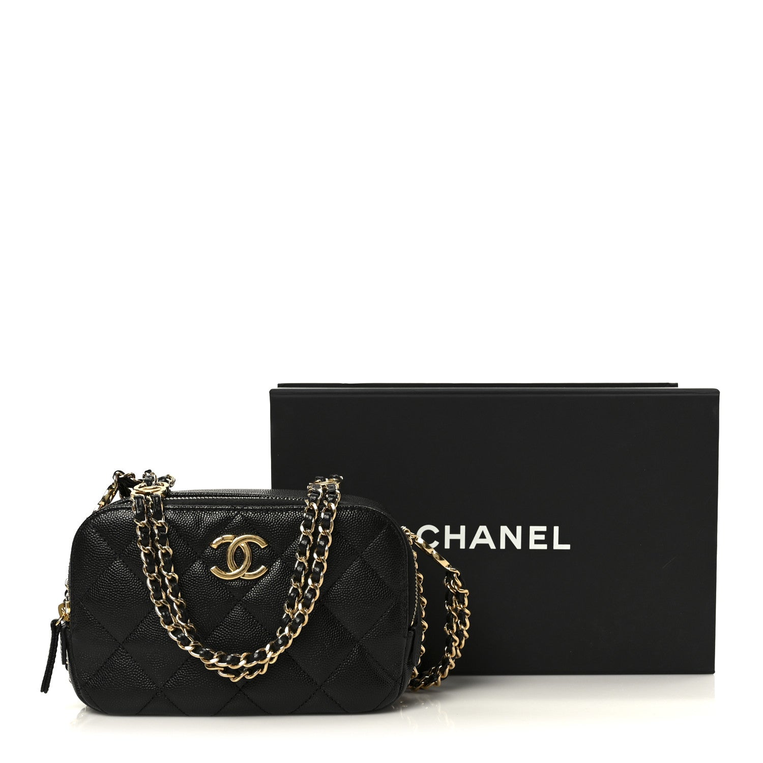Chanel Caviar Quilted Mini CC You Camera Case Black