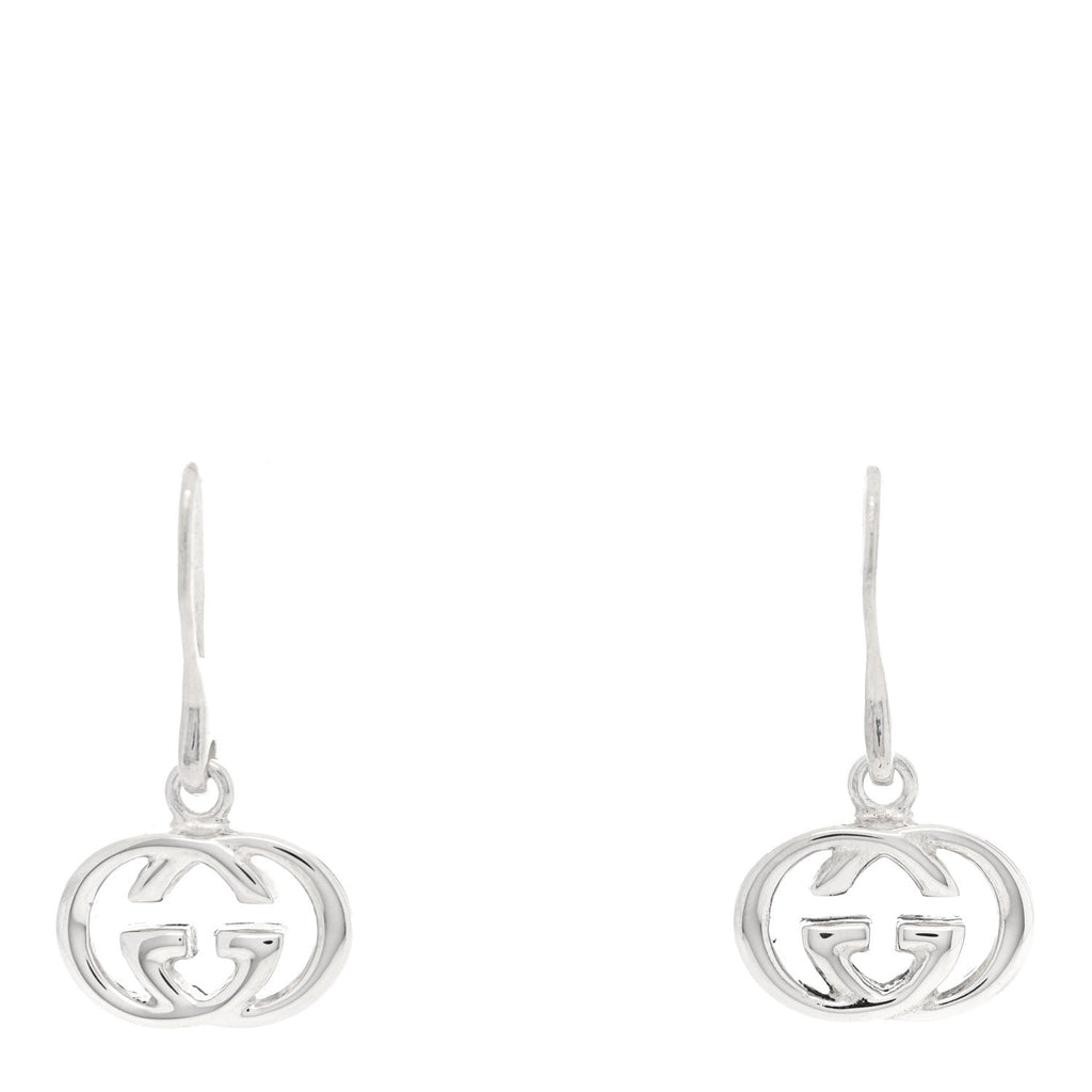 Gucci Sterling Silver Britt Drop Earrings