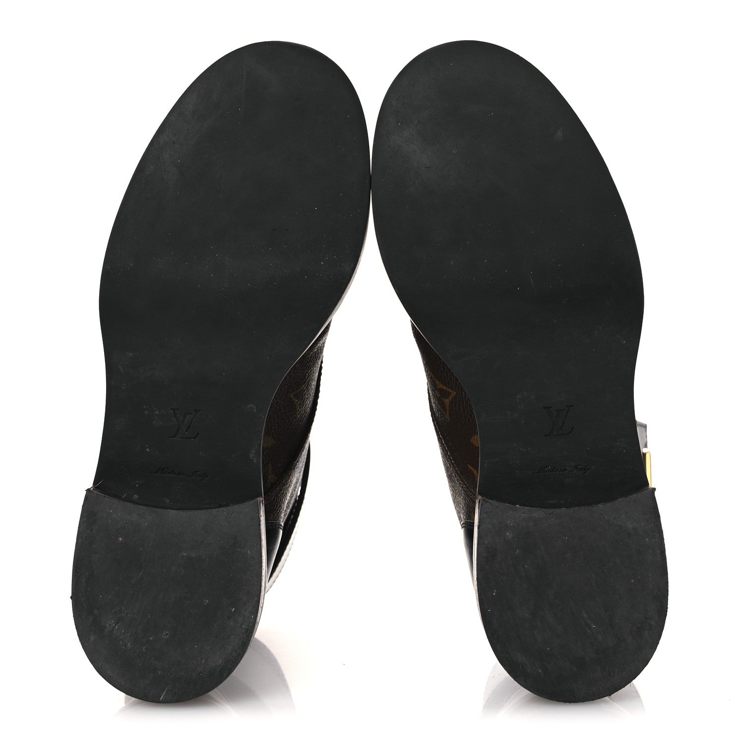 Louis Vuitton Calfskin Monogram Wonderland Flat Ranger Boots 36.5 Black