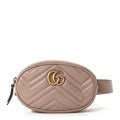 Gucci Calfskin Matelasse GG Marmont Belt Bag 85 34 Porcelain Rose