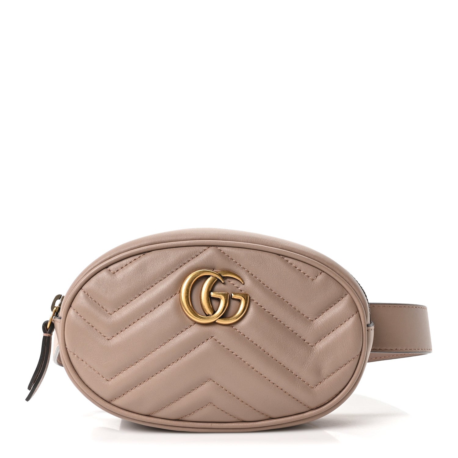 Gucci Calfskin Matelasse GG Marmont Belt Bag 85 34 Porcelain Rose