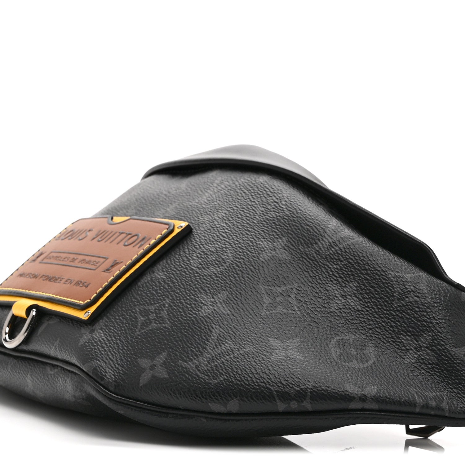 Louis Vuitton Monogram Eclipse Epi Gaston Label Discovery Bumbag Black Savan Yellow
