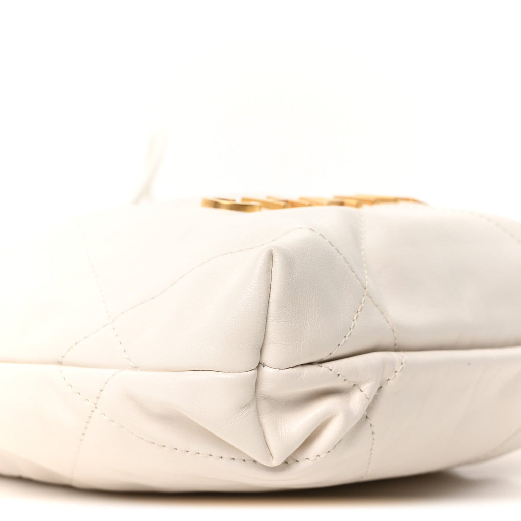 Chanel Shiny Calfskin Quilted Mini Chanel 22 White
