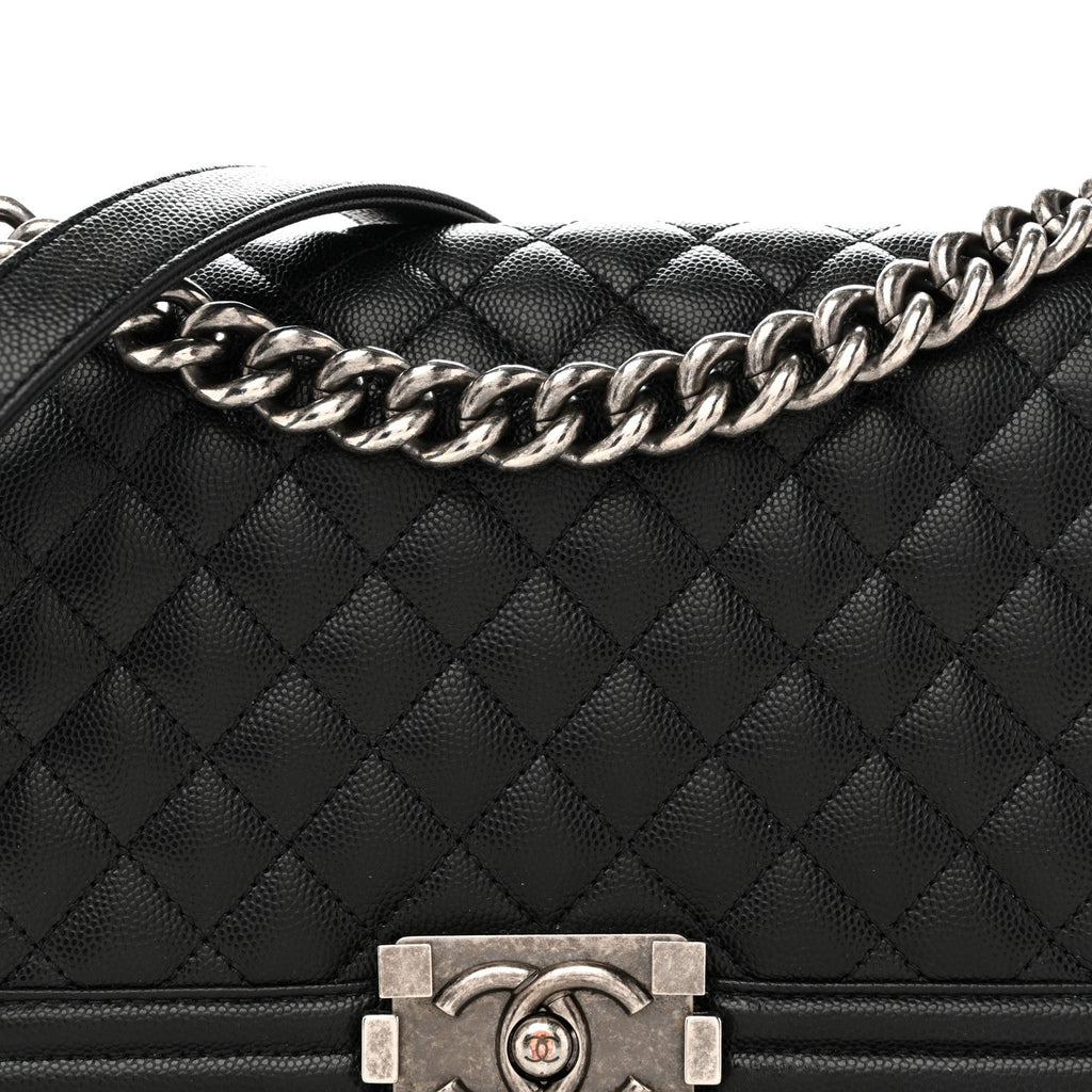 Chanel Caviar Quilted Medium Boy Flap Black