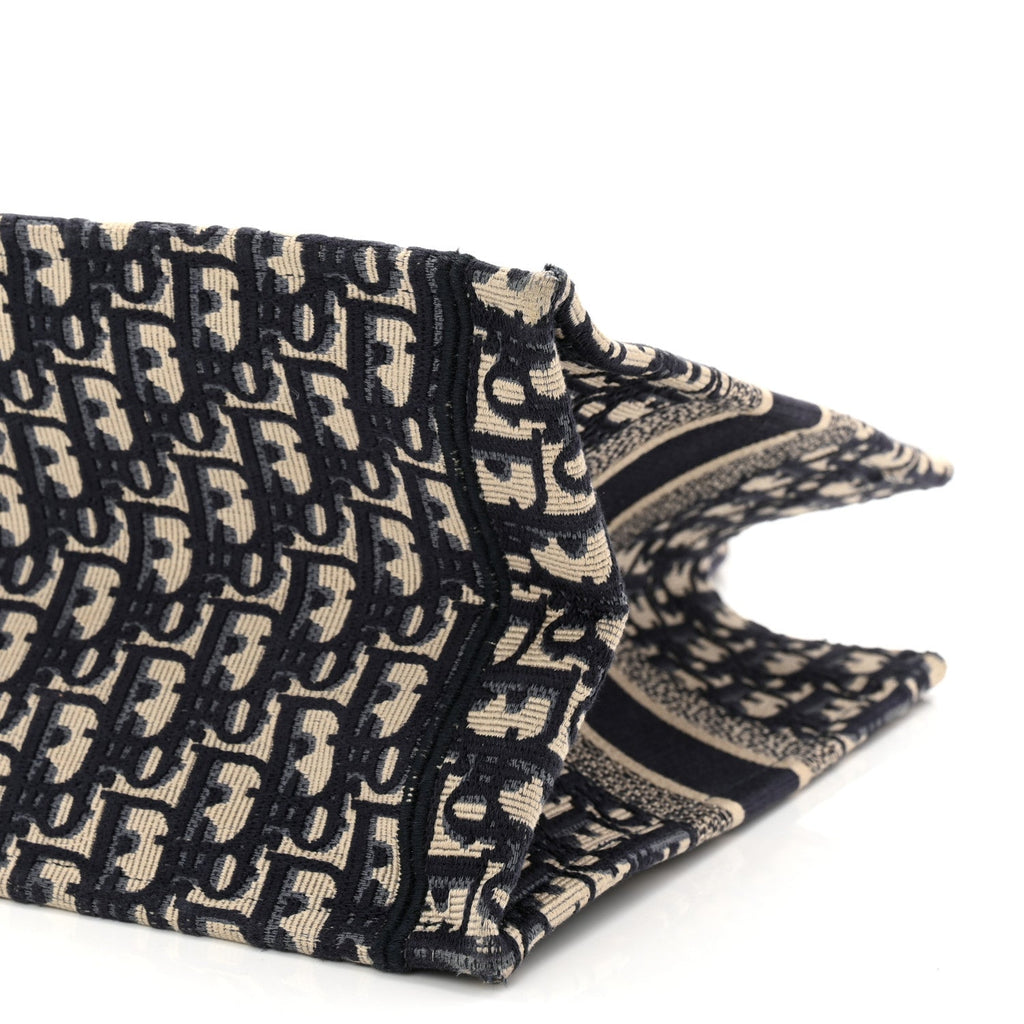Christian Dior Oblique Medium Book Tote Blue Multicolor
