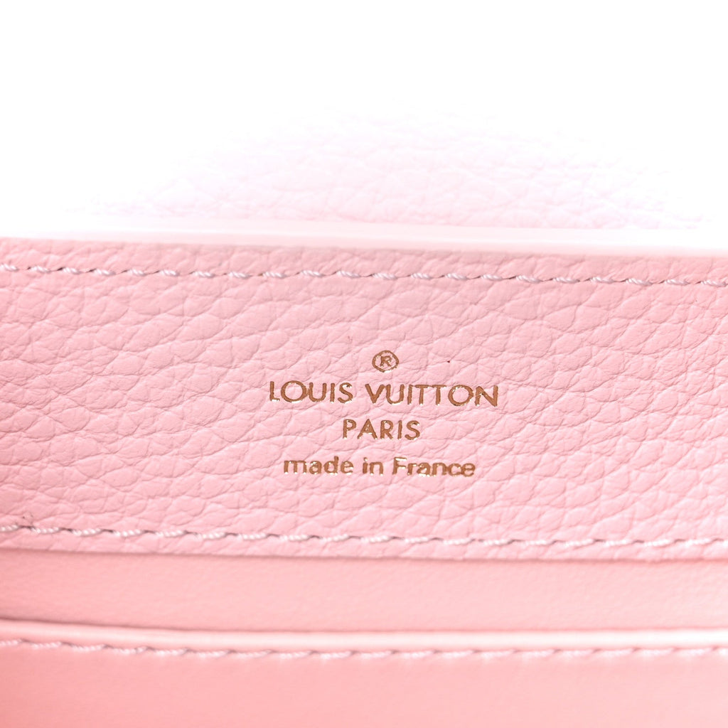 Louis Vuitton Taurillon Marble Capucines Mini Pink