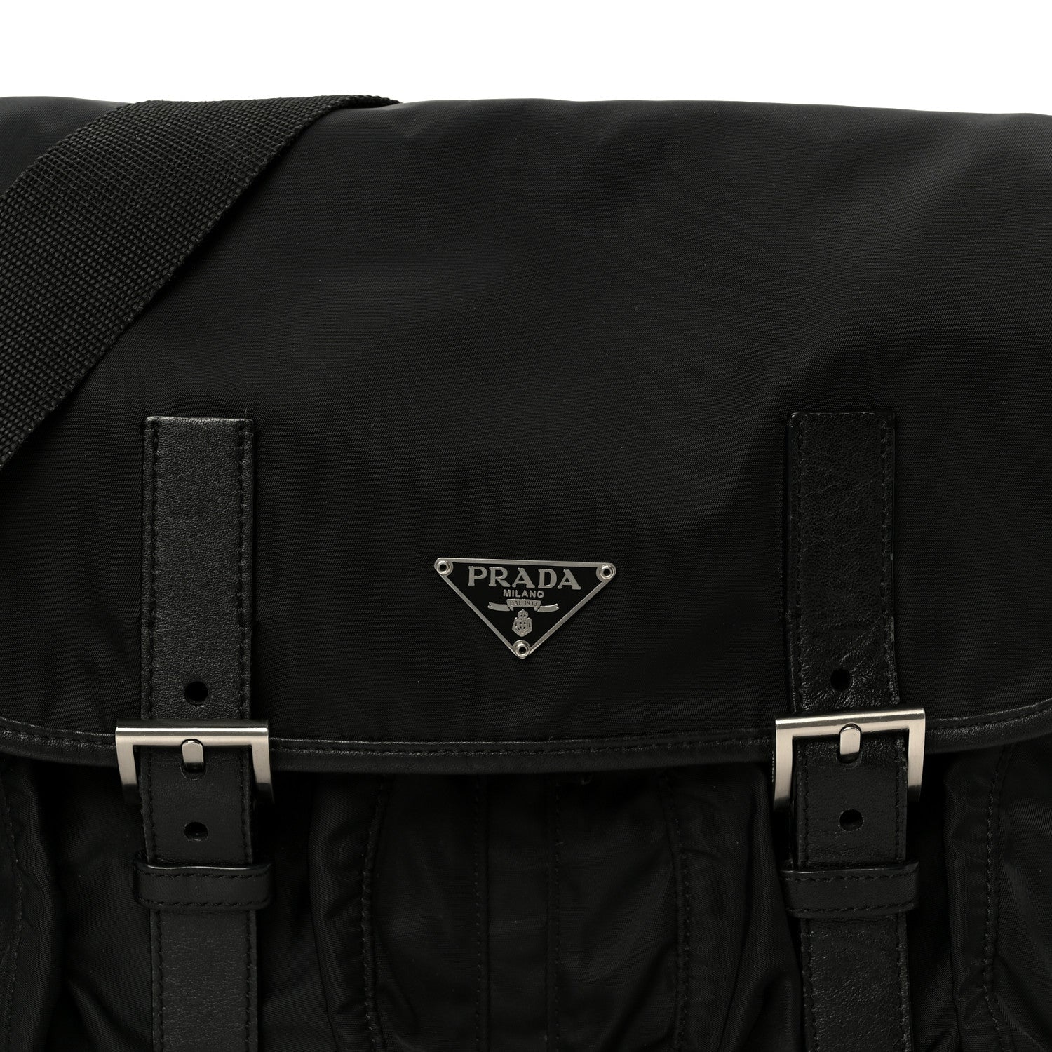 Prada Tessuto Nylon Messenger Bag Black