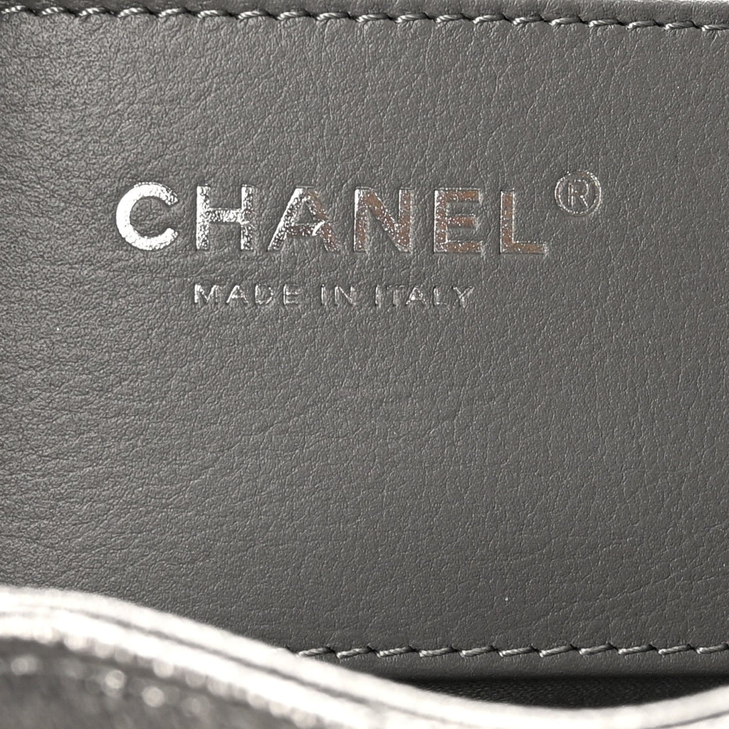 Chanel Metallic Caviar Quilted Small Chanel 25 Handbag Anthracite