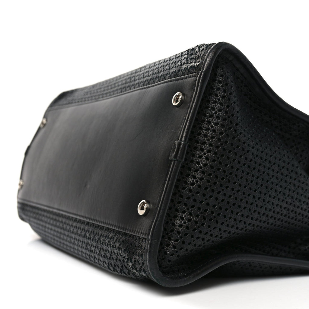 Chanel Calfskin Perforated Up In The Air Tote Black