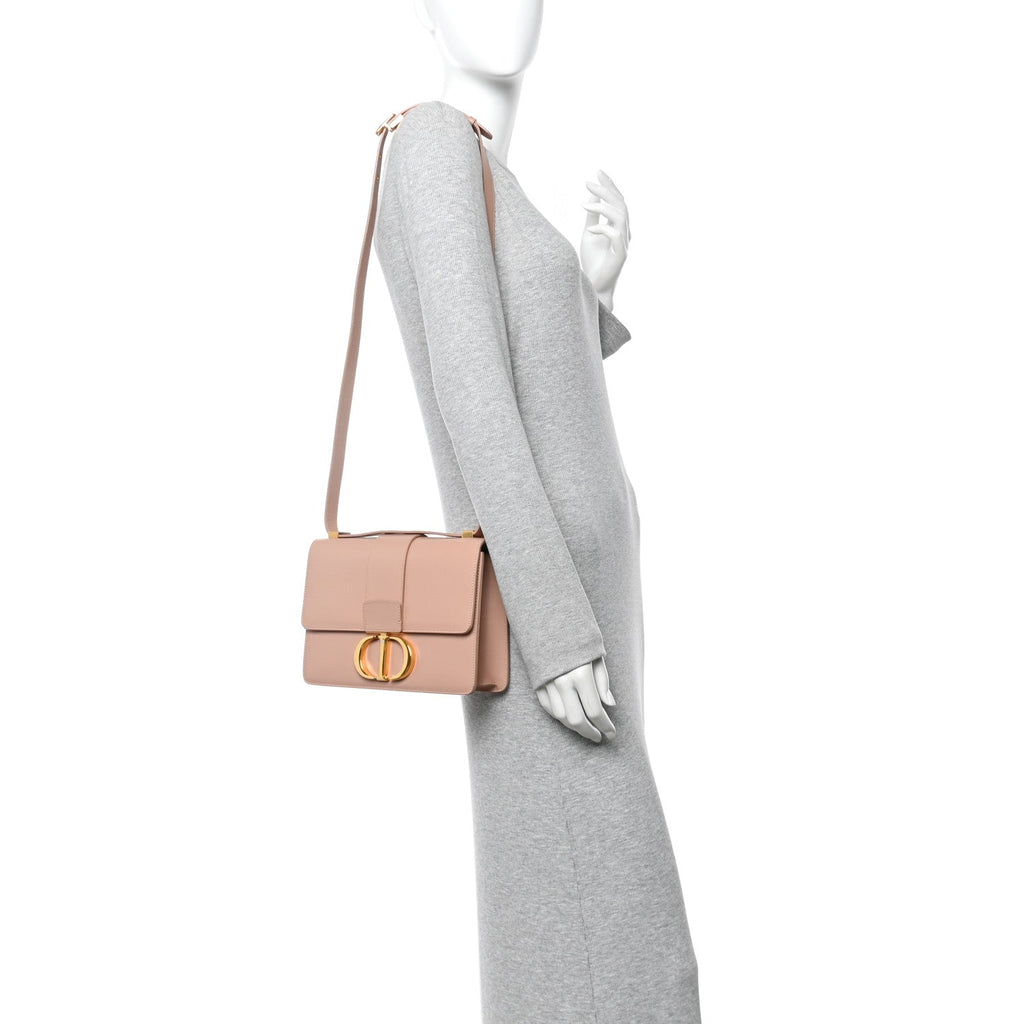 Christian Dior Box Calfskin 30 Montaigne Flap Bag Rose Des Vents